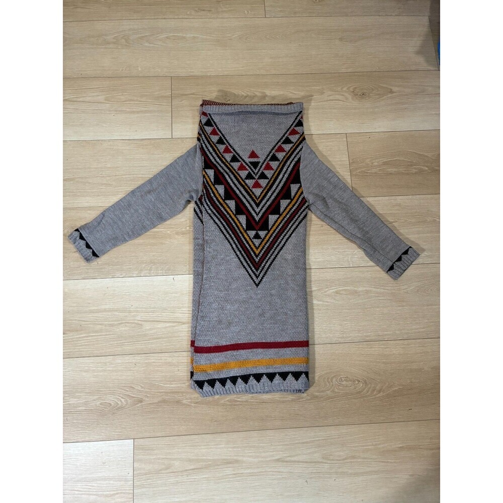 Polka.dot Sweater Dress Women's Small Geometric Design Knitwear Casual